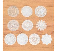 BIFHIG 10 Pezzi in Bun di Pizzo Rotondi, Decorazioni da Tavolo da Pranzo, Sottobicchieri Elei E Minimalisti, Forniture da Cucina, Accessori per La Casa.