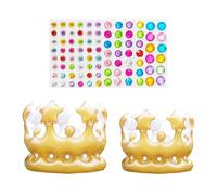 BIFHIG 2 Corone Gonfiabili, 1 Adesivo, Partito Partito Copricapo, Compleanno Indossare Accessori, Fatti A Mano Adesivi Tridimensionali, Moderno E Minimalista Diamanti di Cristallo.