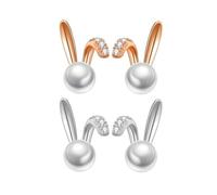 BIFHIG 2 Paia di Orecchini A Forma di Coniglio, Orecchini Giocosi Personalizzati E Accessori di Moda Festivi, Adatti A Feste E Regali.