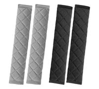 BIFHIG 2 Paia di Spallacci di Protezione, Multi-Funzione Cuscino Copre, Spalline Morbide, può Essere Utilizzato per Cinture di Sicurezza, Zaini (Nero, Grigio).