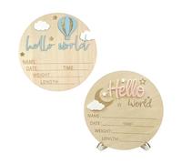 BIFHIG 2 Pezzi di Bacheche Neonato E 1 Pezzo di Staffa, Segni di Legno per Mese-Vecchio Record, Decorazione Fotografica Carte, E Commemorativa Periferiche per I Neonati.