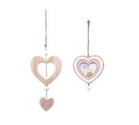 BIFHIG 2 Pezzi di Mogano Finestra Ornamenti, 1 Pezzo di Legno Photo Frame, Retro Arredamento per La Casa, Decorazione della Parete del Partito, Luogo Layout Forniture.
