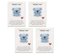 BIFHIG 4 Koala Regali con Le Carte, Tasca Abbraccio Regali, Mini Animale Abbraccio Decorazioni, Carino Tasca Souvenir.