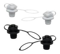 BIFHIG 4 Pezzi di Valvola Gonfiabile di Plastica, Ugello Gonfiabile A Spirale, Parti di Ricambio della Spina Anti-Perdita, Adatto A Barche Gonfiabili, Kayak (Bianco, Nero).