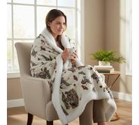Bifulco Biancheria Plaid Invernale 200x200 Fancy Home Art. Carosello | Coperta Soffice Sherpa 400g/m² | Calda e Morbida | Colori Beige o Grigio (Beige)