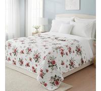 Bifulco Copriletto Trapuntato Matrimoniale Art. Callas 1 in Microfibra di Fancy Home - Trapuntino Mezza Stagione con Stampa Digitale Floreale (Floreale 2)