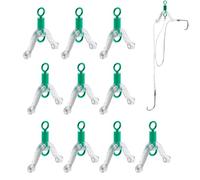 Bifurcatore per filo da pesca, 10 connettori a doppio gancio, anello a forma di 8 in silicone di qualità, adattatore da pesca, accessorio anti-intoppo per principianti e pescatori professionisti