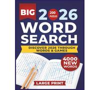 Big 2026 Word Search for Adults, seniors & teens: Explore 50 Fun Topics - Travel, Brain Games, Pop Culture, Wellness & More | 200 Large Print Puzzles ... for Relaxation, Learning & Mental Fitness