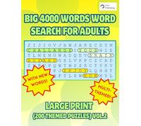 Big 4000 Words Word Search for Adults, Large Print (200 Themed Puzzles): puzzle book for adults and seniors, multi-themed with new words Vol.2