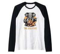 Big 5 Wildlife Sudafrica Safari I Big Five dell'Africa Maglia con Maniche Raglan