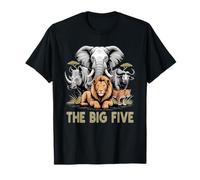 Big 5 Wildlife Sudafrica Safari I Big Five dell'Africa Maglietta