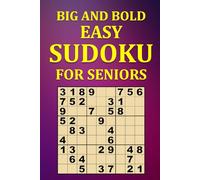 Big and Bold Easy Sudoku for Seniors: Large Print Number Place Puzzle Book for Brain Exercise and Eye Comfort