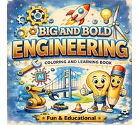 Big and Bold Engineering Coloring and Learning Book: Fun and Educational STEM Coloring Illustrations with Machines, Structures and How Things Work for Kids 8-14