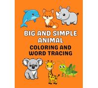 Big and Simple Animal Coloring and Word Tracing