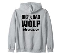 Big & Bad Wolf Mama Funny Wolf Dog Mom Bad Mama Wolf Costume Felpa con Cappuccio