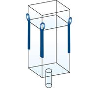 BIG-BAG 90 x 90 x 130 cm, 1,250 kg Piano con grembiule, base con beccuccio