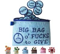 Big Bag of F* ucks to Give Zipper Pouch, 2024 Beautiful F* uck con 17 monete diverse, divertente borsa unica con cerniera F* CKS Gag regalo, piccola borsa carina fatta a mano per uomo donna, regali