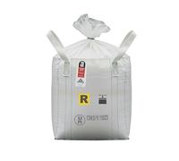 Big Bags Certificato Amianto “R”+“A REMOVIBILE” 90x90x120Cm Omologato UN 13H3/Y Portata Fino a 1000Kg Sacchi per Trasportare Stoccare e Smaltimento