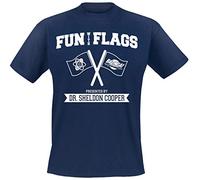 Big Bang Theory The Fun with Flags T-Shirt Blu Navy XL