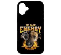 Big Bark Energy Funny Dog Meme Small Brain Moments Funny Dog Custodia per iPhone 16 Plus