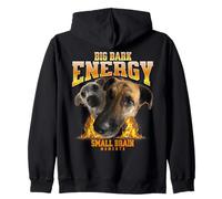 Big Bark Energy Funny Dog Meme Small Brain Moments Funny Dog Felpa con Cappuccio