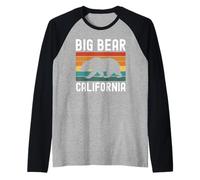Big Bear California Lake Village Sci Neve SoCal Camping Maglia con Maniche Raglan