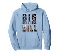 BIG Beautiful Bill - Bandiera americana di USA Grafica di sfondo Felpa con Cappuccio