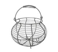 Big Belly Wire Egg Baskets Egg Holder Kitchen Counter Storage Basket | 20x15cm, Metal Wire Basket, For Gathering Fresh Chicken Duck Eggs