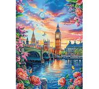 Big Ben And London Skyline at Sunset Puzzle 500 Pezzi Rompicapo Rilassante Premium Science Fiction Magical Dream Antistress Naturale Attività Per Il Benessere Regalo Per Chi Lavora Molto 500 PCS