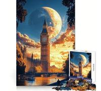 Big Ben e tramonto di Londra - Puzzle da 1000 pezzi per adulti - Memoria affinata, divertimento rilassante, bordi puliti, regalo premuroso (38x26cm)