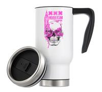 Big Ben London Hooligan - Tazza termica da viaggio con isolamento sottovuoto, 480 ml, colore: bianco