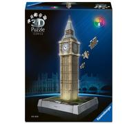BIG BEN monumento 3D PUZZLE senza colla RAVENSBURGER luminoso 235 PEZZI età 8+