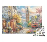 Big Ben Puzzle 1000 pezzi Puzzle di Bus a due piani Gioco stimolante Livello di Difficoltà Alto Cartone Riciclato 100% per Adulti e Adolescenti a partire da 14 Anni 52x38cm/1000 pezzi