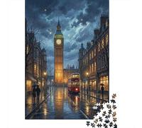 Big Ben Puzzle in Pezzi Night London 1000 Pezzi Carta Riciclata Per Donne, Regali Per Uomini Puzzle Divertente Regalo E Attività Per La Casa 38x26cm/1000pcs