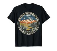 Big Bend Parco Nazionale Texas Vintage Cieli Scuri Deserto Picchi Maglietta