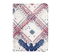 Big Bird - Portadocumenti in pelle con linee rosse, porta documenti e accessori per passaporto, leggero