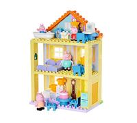 BIG-Bloxx - Casa giocattolo Peppa Pig (86 mattoncini da costruzione), grande casetta giocattolo Peppa Pig con famiglia Pig come personaggi da gioco, set completo di mattoncini per bambini a partire