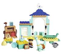 Big-Bloxx - Stazione di cura Dino Ranch - grande set da gioco (86 mattoni) per ospedale Dino con focolaio, accessori e personaggi Min e Dino Figure Clover, per bambini da 18 mesi a 5 anni
