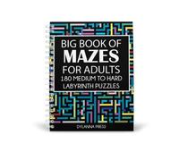 Big Book of Mazes for Adults: 180 Medium to Hard Labyrinth Puzzles