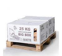 BIG BOX FEMIRO - Legna da ardere in SCATOLE da 25 Kg. Legna di olivo su bancale ideale per camini, stufe, forni, pizzerie e barbecue. Confezioni da 25 a 500 kg. (50 Kg)
