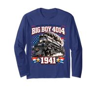 Big Boy 4014 American Vintage Steam Locomotive Train Maglia a Manica