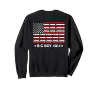Big Boy 4014 Train Engineer Steam Train American Flag July 4 Felpa