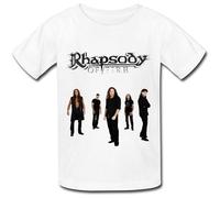 Big Boys' Girls' Rhapsody of Fire Band Logo Art T Shirt M