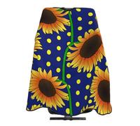 Big Bright Sunflowers And Dots Uomo Donna Mantella Taglio Capelli Traspirante Mantella Parrucchiere Regolabile Mantellina Parrucchiere Per Uso Domestico Parrucchieri Acconciatura 168X140Cm