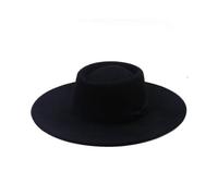 Big Brim British Style Vintage Church Hats Autumn Winter Solid Color Panama Cap