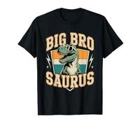 Big Bro Saurus Dinosaur T Rex Brother Retro Maglietta
