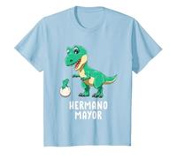 Big Brother Dinosaur Maglietta, Bambini, Celeste, 4 Anni