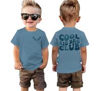 Big Brother Shirt Cool Big Bro Club T-Shirt Ragazzi Fratelli Maglietta con Stampa Abbigliamento Bambino Fratello Grande T-shirt Estate Manica Corta Top Cotone Camicia, Blu 1, 2-3 Anni