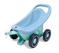 BIG Buggy 3 in 1: Girello con Freno Regolabile, rimorchio e 4 Ruote silenziose Incluse Buggy Blu-Turchese, per Bambini a Partire da 1 Anno