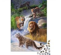 Big Cats Wildlife 1000 Pezzi Cartolina Premium Set Di Puzzle Puzzle Per Adulti Sfida Del Gioco Educativo Presente Divertente Pacchetto Valore 70x50cm/1000pcs